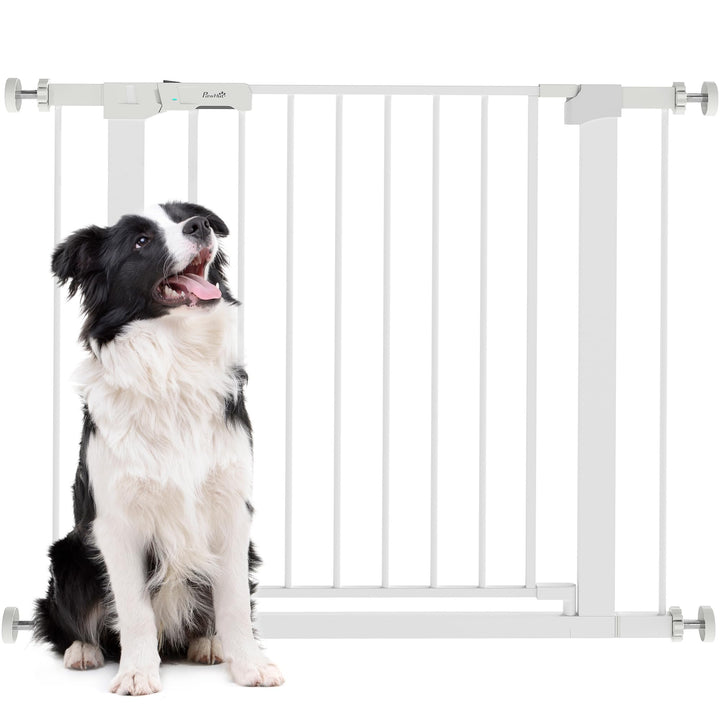 PawHut Türschutzgitter, Treppengitter, Hundegitter ohne Bohren, 75-96 cm Verstellbares Absperrgitter