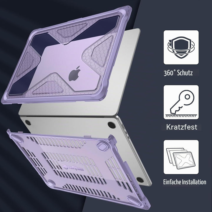 Fintie Hülle Kompatibel mit MacBook Air 15 M5 M4 M3 M2 (2026-2023) A3448 A3241 A3114 A2941, Ganzkörp