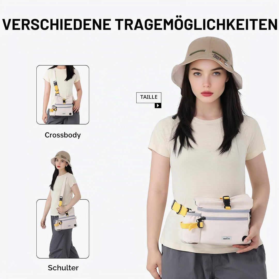 wakytu Hundeleckerli-Beutel für Training Leckerli-Tasche-Taillengurt zum Wandern Laufen, Verstellbar