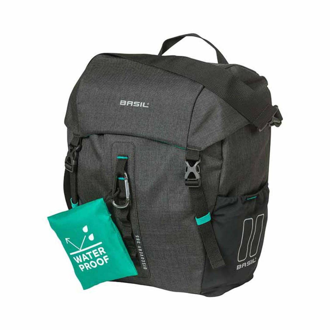 Basil Single Bicycle Bag Discovery 365D Melee Black - 9 Liter, Single