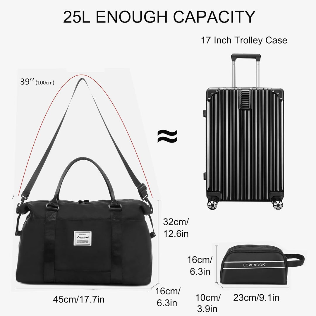 LOVEVOOK Reisetasche Damen Sporttasche Handgepäck Tasche Weekender Bag Schwimmtasche Wasserdicht Tra