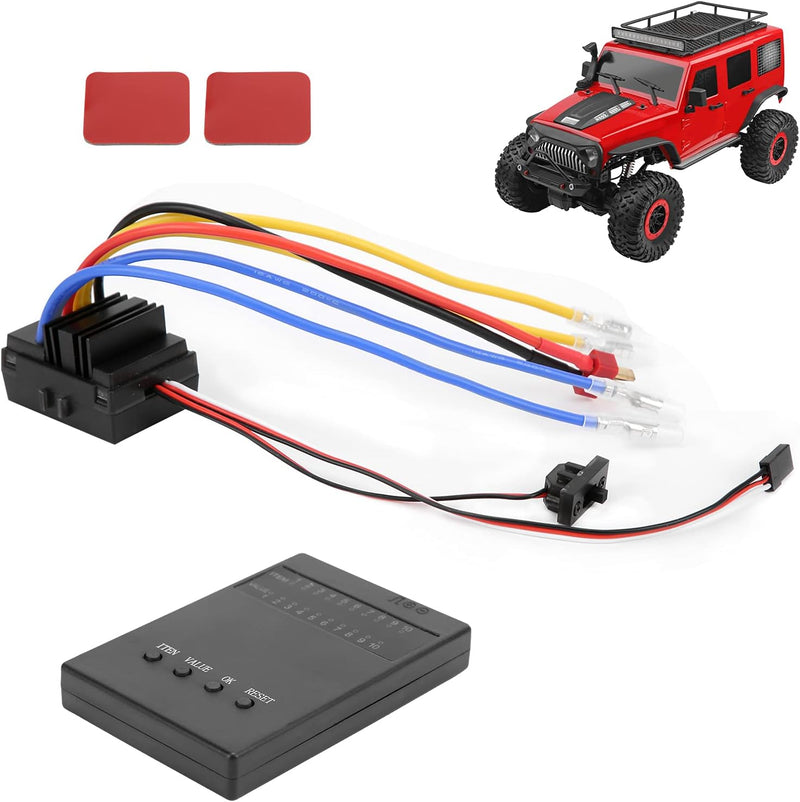 RiToEasysports RC ESC Programmkarte Combo Set 80A Brushed Elektronischer Fahrtenregler mit Programmk