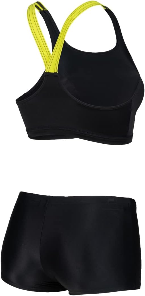 ARENA Damen Women's Bikini Energy Back Graphic Bikinis (1er Pack) 34 Black-soft Green, 34 Black-soft