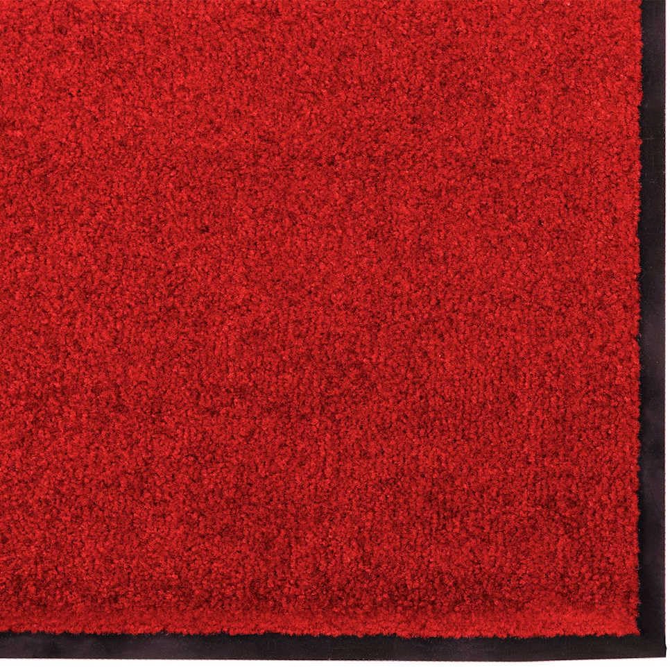 vidaXL Fussmatte Rot und Schwarz 120 x 250 cm 100% Polyamid, Hochwertige, rechteckige Fussmatte, rut