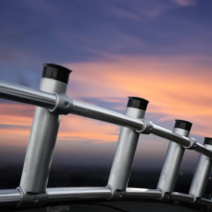 Oceansouth Angelrutenhalter CLAMP-ON Aluminium für Biminis Angelrutenhalter für Sonnenverdeck, Angel