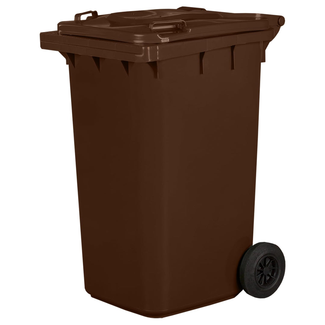 Jestic Mülltonne 120 240 mit leisen Gummirädern, für Mülltrennung, Recycling innen aussen, EN840 (24
