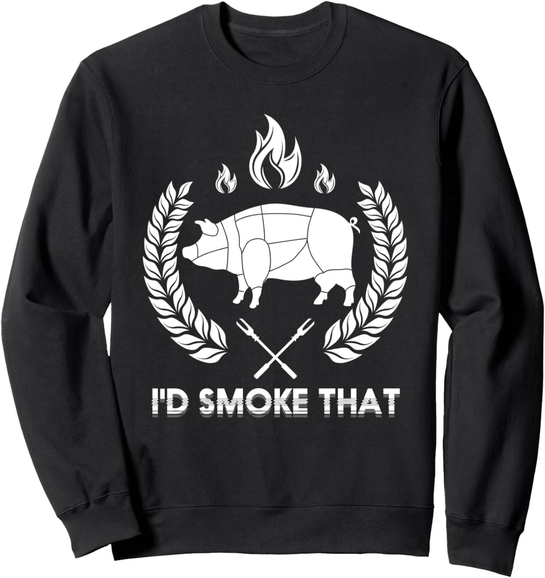 BBQ Grillparty Schweinefleisch Grillmeister Lustiges Grillen Sweatshirt