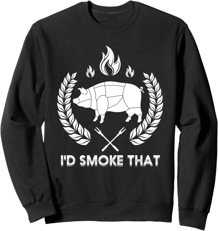 BBQ Grillparty Schweinefleisch Grillmeister Lustiges Grillen Sweatshirt