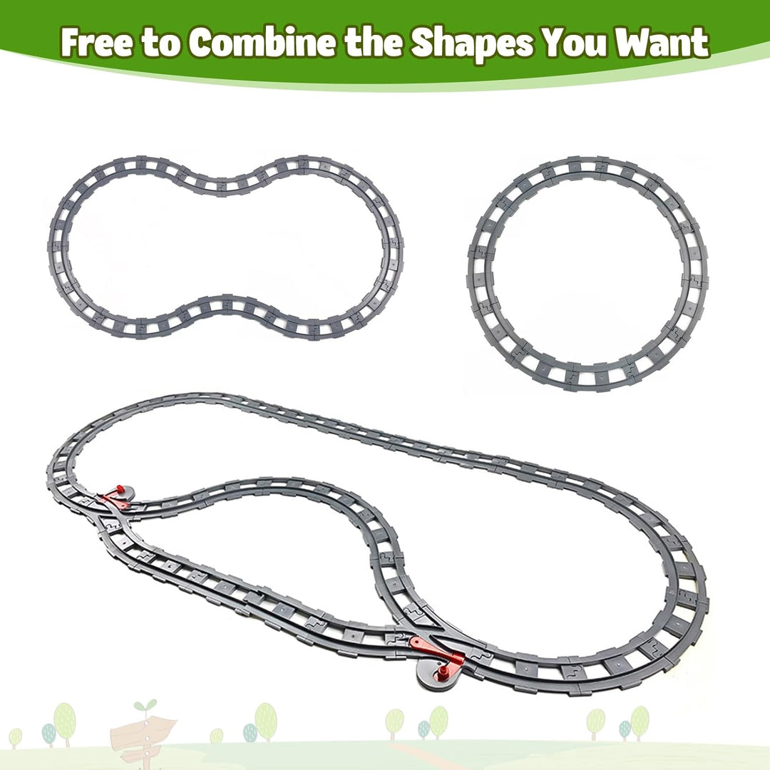 Bausteine Zug Schienen Set, 32PCS Spielzeug Eisenbahnschienen, City Eisenbahn Schienen, Bestehend au