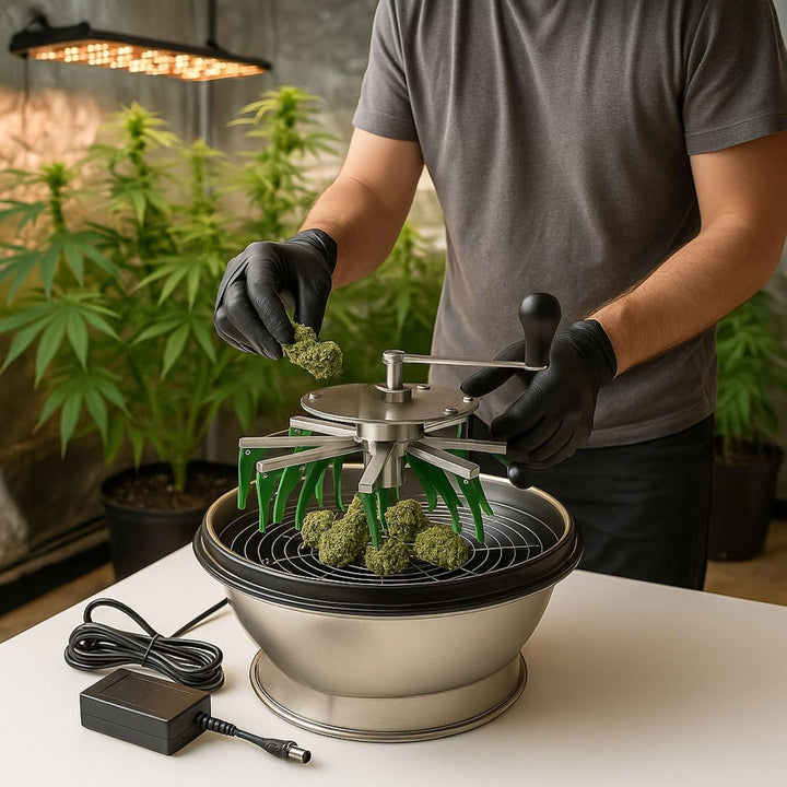 Weedness Erntemaschine Trimmer Elektrisch 50 cm aus Edelstahl - Grow Anbau Indoor Outdoor Knopsen Au