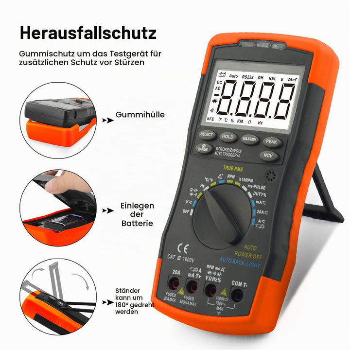 BTMETER BT-770K Kfz-AC/DC-Dwell-Multimeter mit induktivem Drehzahlaufnehmer und AC/DC-Stromzangenada