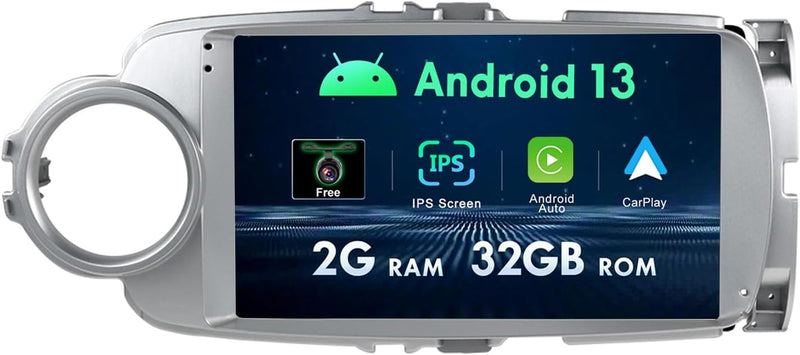 9 Zoll 2 Din Android 12 Autoradio Passt Für Toyota Yaris Grmn 2012-2017 |Rückfahrkamera KOSTENLOS |2