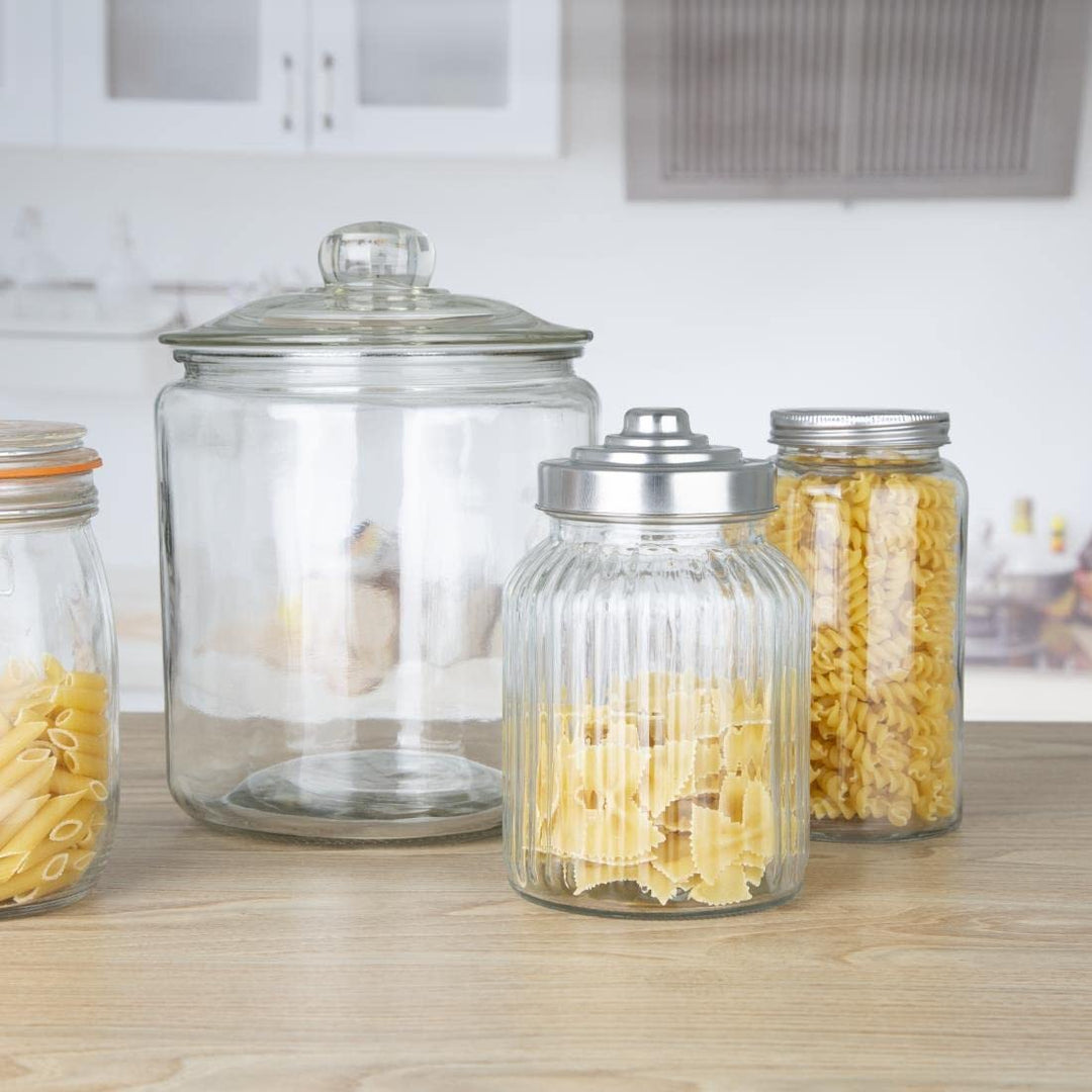 Olympia Biscotti Keksdose mit Deckel 3,8 Liter, Klarglas, Grösse: 252(H)x 200(Dia)mm - Süssigkeiten,