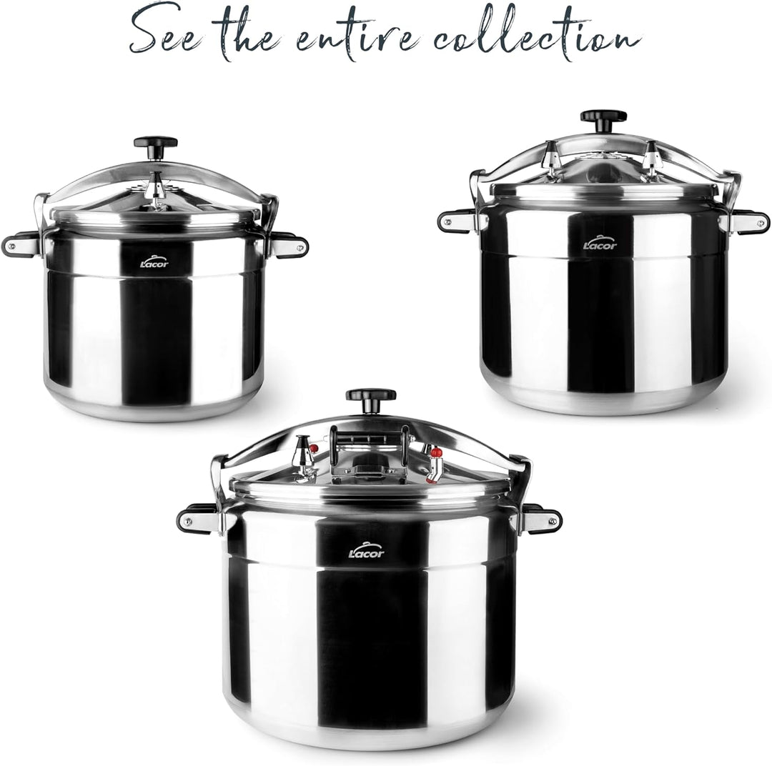 Lacor SCHNELLKOCHTOPF 4 L PRO-Classic, Aluminium, Grey, 46 x 34 x 35 cm