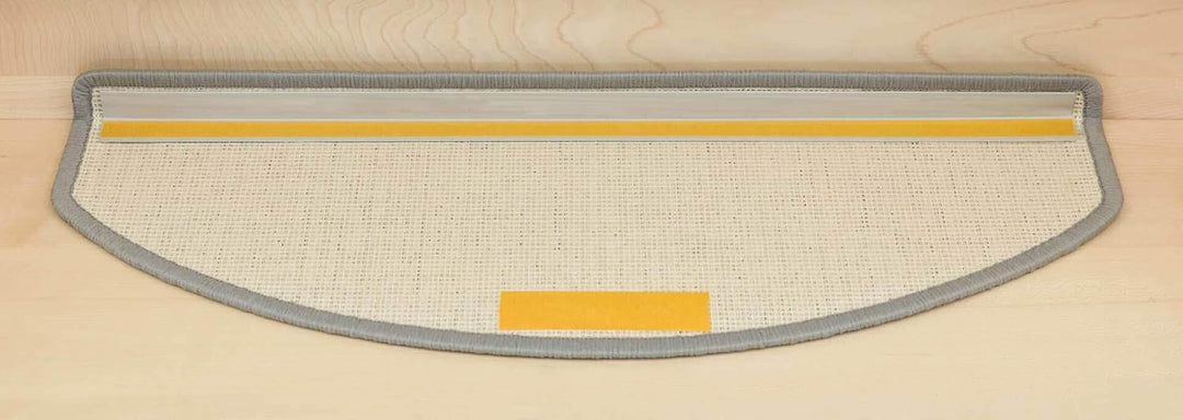 Kettelservice-Metzker Stufenmatten Treppen-Teppich Ariston | Halbrund 65x24cm Trittfläche, Anthrazit