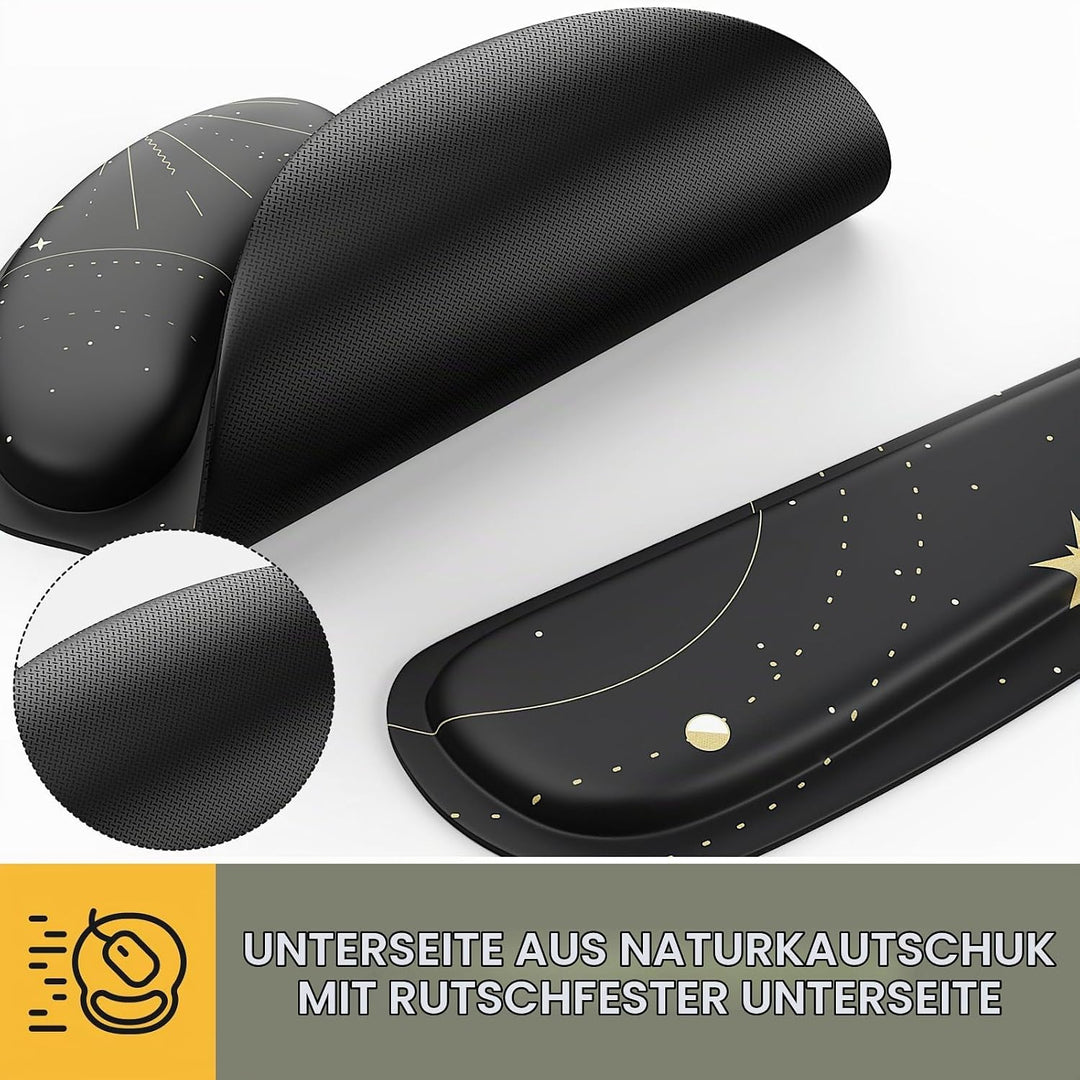 GIM Mauspad Gelkissen Mousepad mit Handauflage Ergonomisches Mauspad Tastatur Handgelenkauflage Gelk