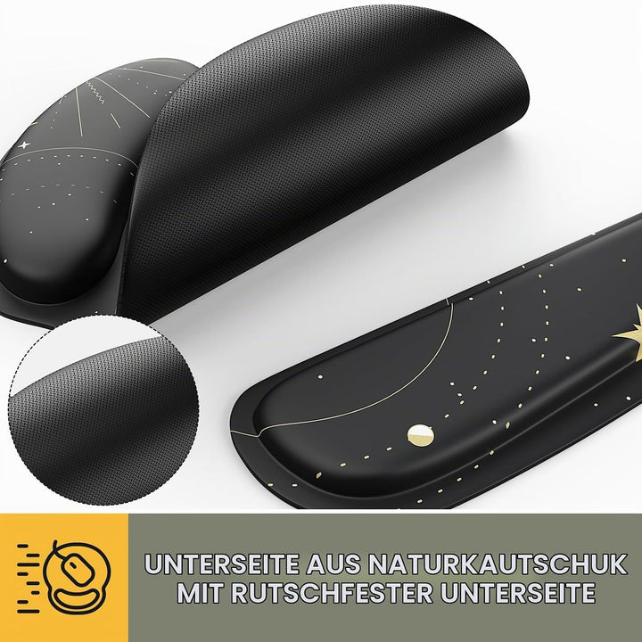 GIM Mauspad Gelkissen Mousepad mit Handauflage Ergonomisches Mauspad Tastatur Handgelenkauflage Gelk