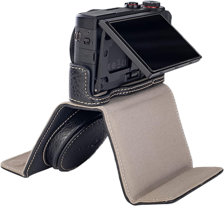 kinokoo G7X /G7X Mark II /G7X Mark III Hülle, PU Leder Kameratasche Kompatibel für Canon G7X /G7X II