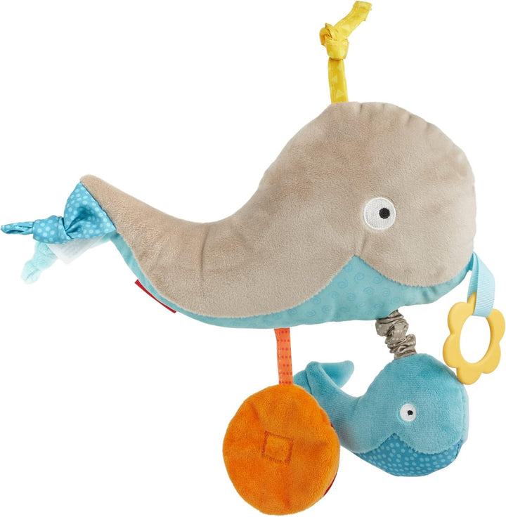 SIGIKID 42632 Aktiv-Wal PlayQ Mädchen und Jungen Babyspielzeug empfohlen ab 3 Monaten grau/blau Grau
