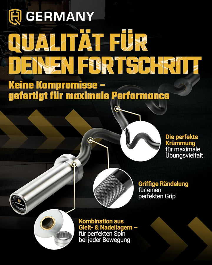 HQ Germany® SZ Stangen 50mm | 3 Varianten | Super-Curve/Performance/Training Super-Curve - ohne Vers