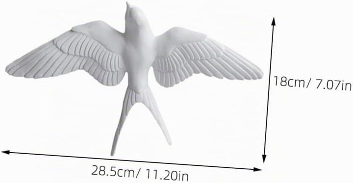 Yardwe Hängende Schwalben Spatzenvögel Wanddekoration Wandkunst Ornament Vögel Aus Kunstharz Dekorat