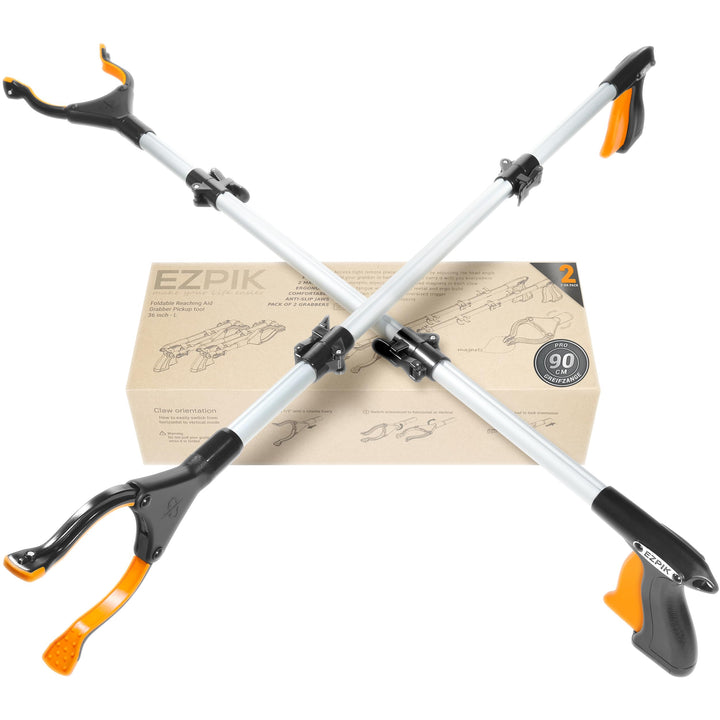 EZPIK 2 x 90 cm Greifer für Senioren mit Magnet-Greifarm, Robuste Greifzangen für Menschen mit Behin