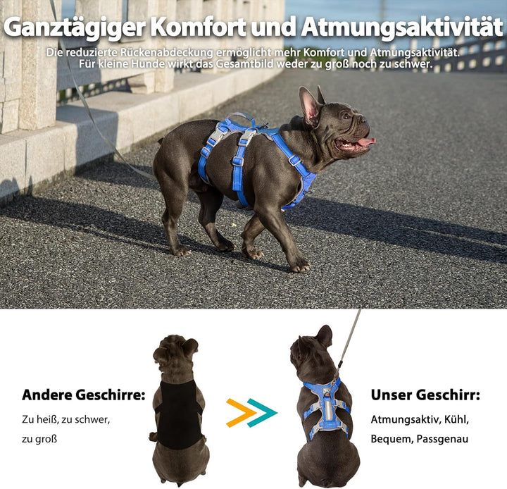 Huntboo Sicherheitsgeschirr Hund Ausbruchsicher, Panikgeschirr für Hunde, Reflektierendes Geschirr m