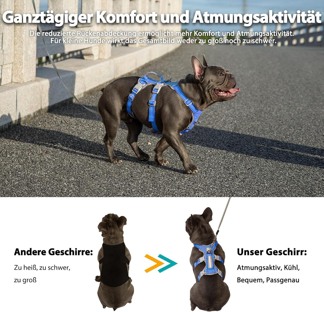 Huntboo Sicherheitsgeschirr Hund Ausbruchsicher, Panikgeschirr für Hunde, Reflektierendes Geschirr m