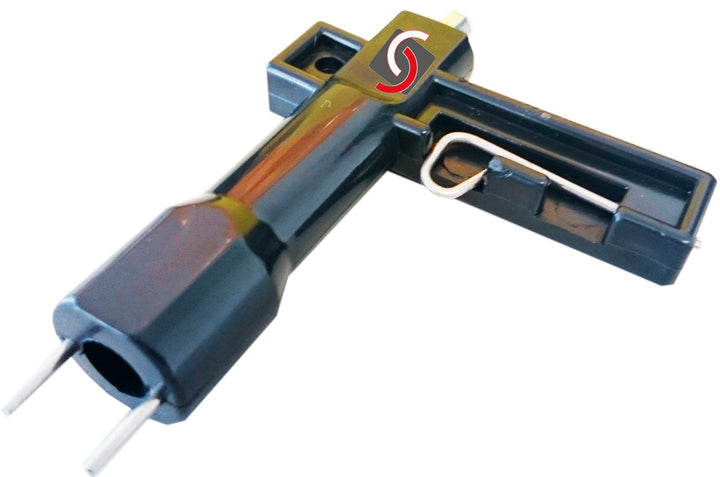UvV UVWARNBTX2 Sparset 2 x Baustellenleuchte, Warnleuchte gelb - mit Schloss, LED, inkl. 4 Batterien
