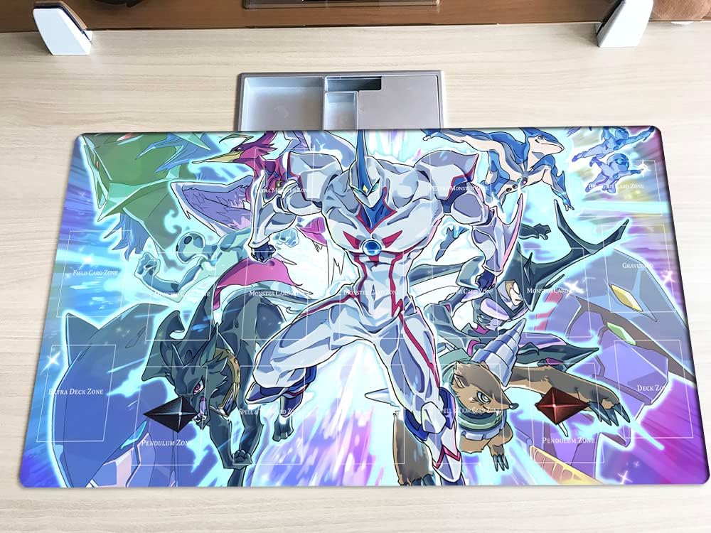 Mlikemat Playmat Elemental TCG CCG OCG Sammelkartenspiel-Matte mit Zonen und gratis Tasche (ZD039-38