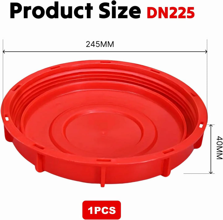 Tankdeckel, 1000 l, 245 mm, Deckel IBC DN225 DN 225, für Wassertank von 1000 l Aquarium, Fassventil,