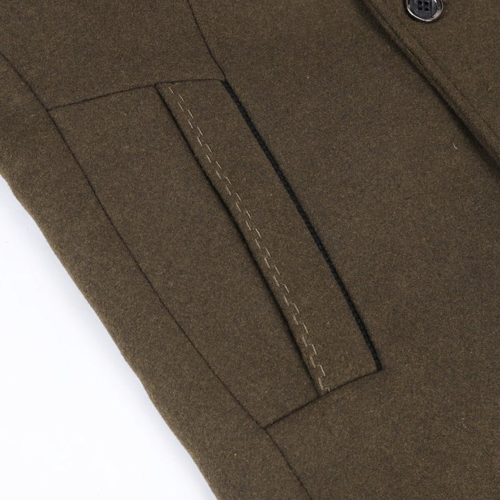 Herren Mantel mit Steppweste Winter Wollmantel Wolle Freizeit Dicker Übergangsmantel Outdoor Winterm