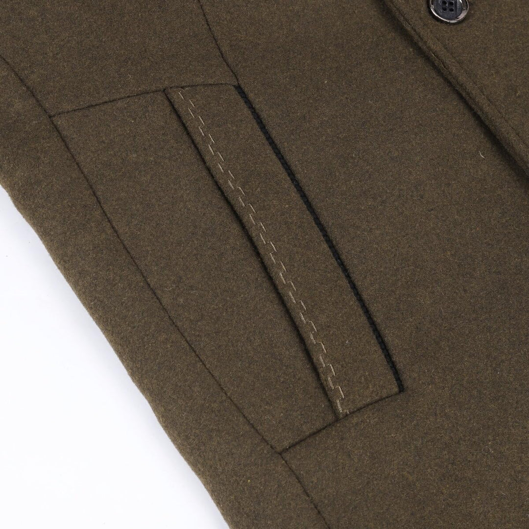 YOUTHUP Herren Mantel mit Steppweste Winter Wollmantel Wolle Slim Fit Übergangsmantel Outdoor Winter