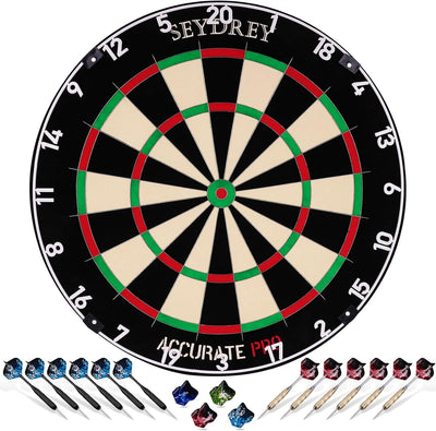 Seydrey Dartscheibe Kork Dartscheibe mit Pfeilen Offizielles Steeldartscheibe Dartscheibe Steeldart