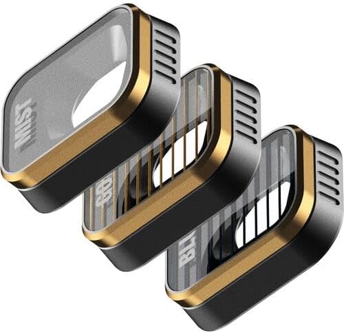 PolarPro - DJI Mini 3 Pro - Mist + GoldM + BlueM (3er-Pack) - Ultraleichtes Aluminium - Präzise kons