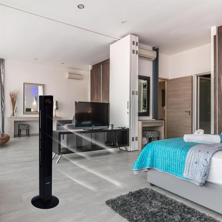 Syntrox Säulenventilator Triforia | Turmventilator | Tower Fan | Turm Tower, mit Fernbedienung, leis