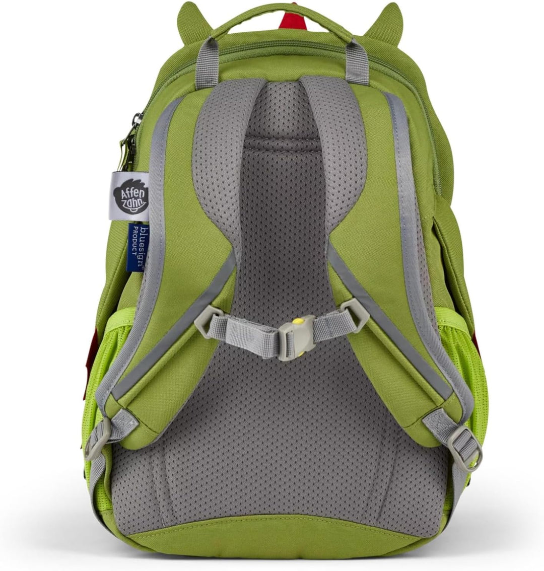 Affenzahn Grosser Freund Kindergartenrucksack für 3-5 Jährige Kita Funktional 8L Drache - Grün Einhe