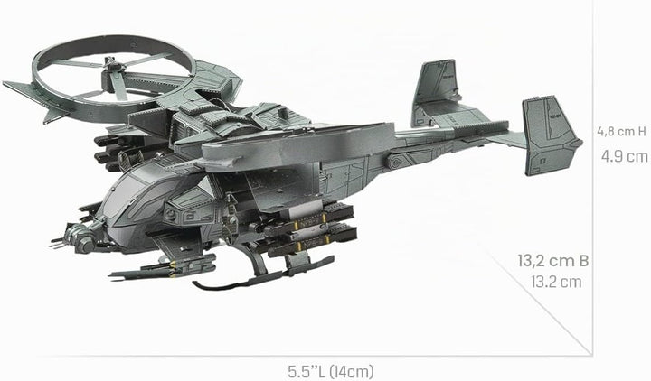 Fascinations ICX253 Metal Earth Metallbausätze - Avatar 2 Kampfflugzeug Scorpion Gunship, lasergesch