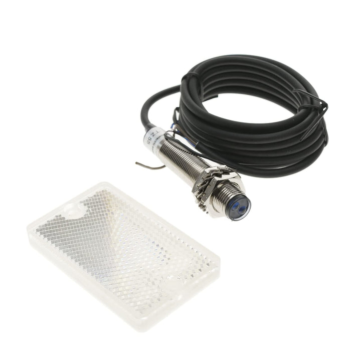 BeMatik Lichtsensor NPN NO 10-36VDC M12 1 m Reflektor (TZ055)