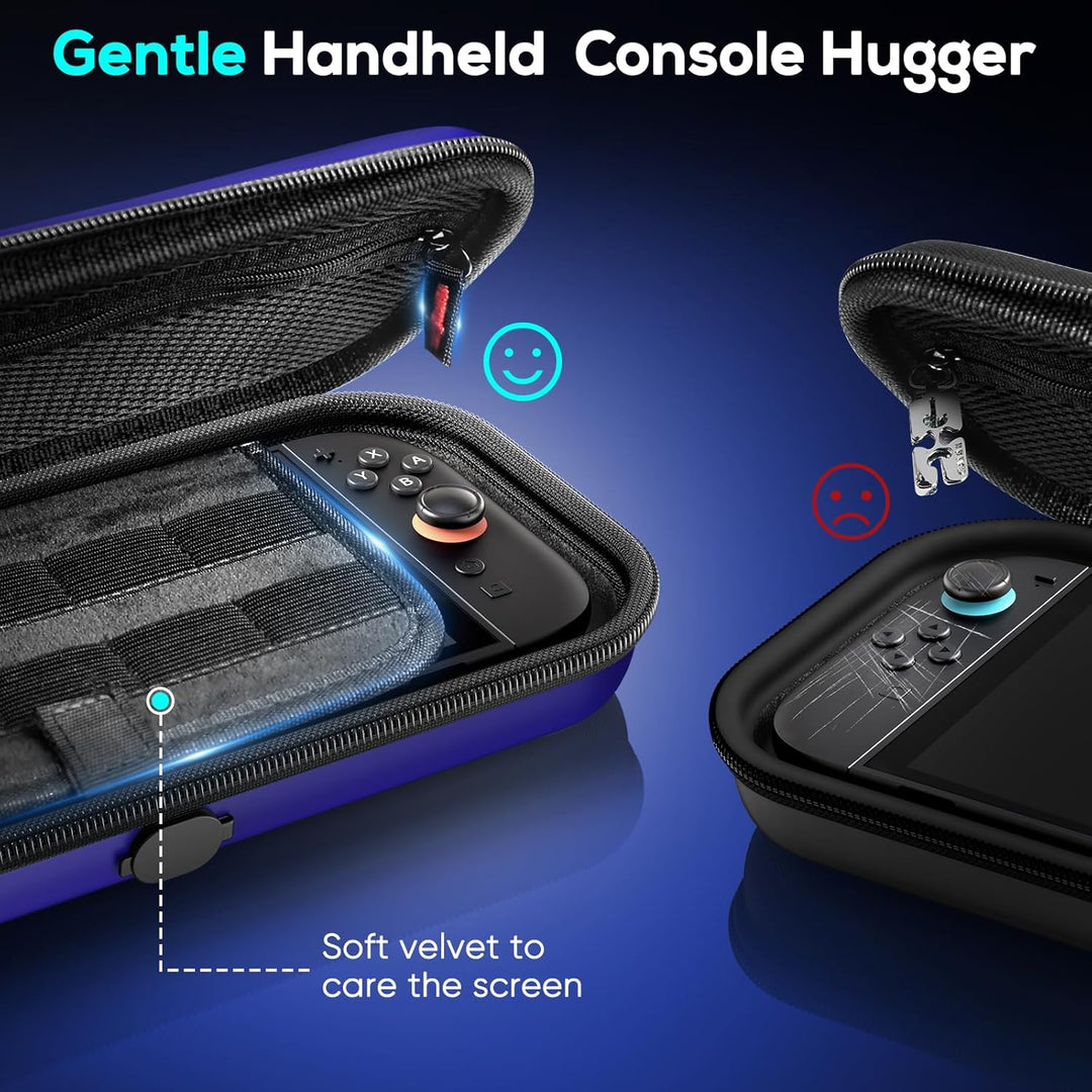 [Ladung Innen] Tragetasche für Nintendo Switch 2 (2025)/ Alle Switch 1 Konsole, Harte Tragbare Eva T