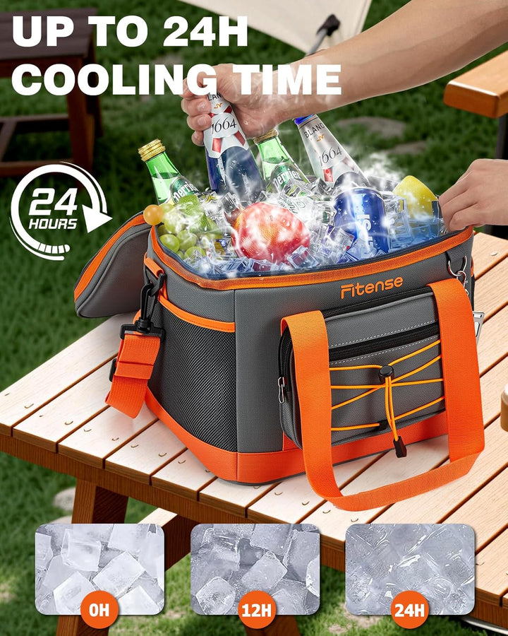 Kühltasche Faltbar, Weiche Kühltasche, 4-lagige isolierte auslaufsicher, Isoliertasche Kühlbox, isol