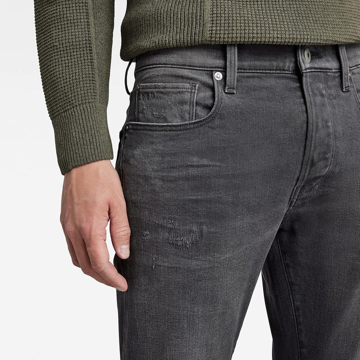 G-Star Herren 3301 Slim Style Jeans 32W / 32L Grau (Worn in Black Onyx Restored 51001-b479-d108), 32