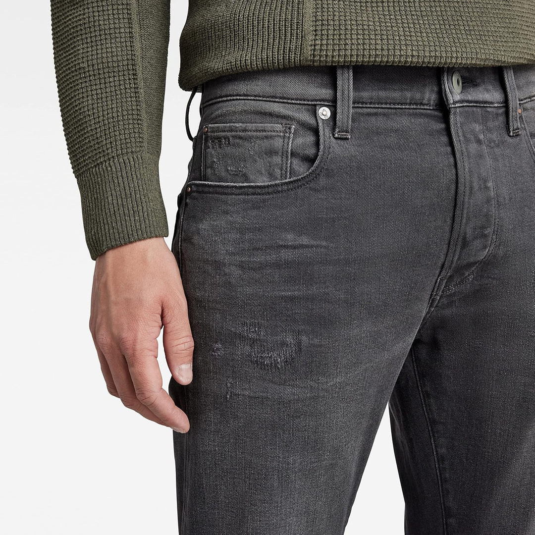G-Star Herren Jeans 3301 Slim Style Jeans 29W / 30L Grau (Worn in Black Onyx Restored 51001-b479-d10