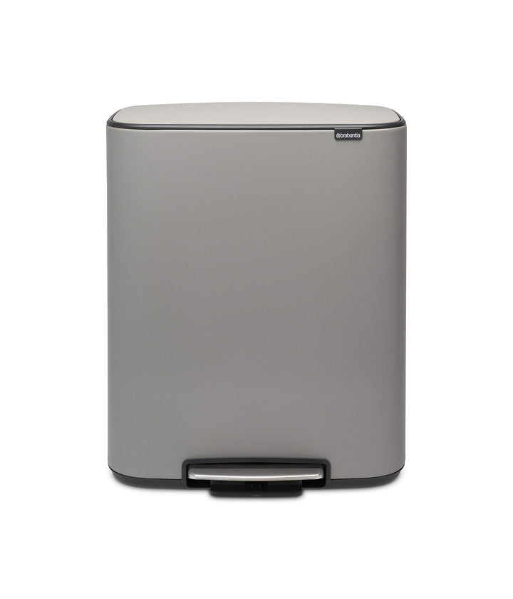 Brabantia 211485 Treteimer Bo, 2 x 30L, Grauer mineralbeton 2 Inneneimer (2 x 30L) Mineral Concrete