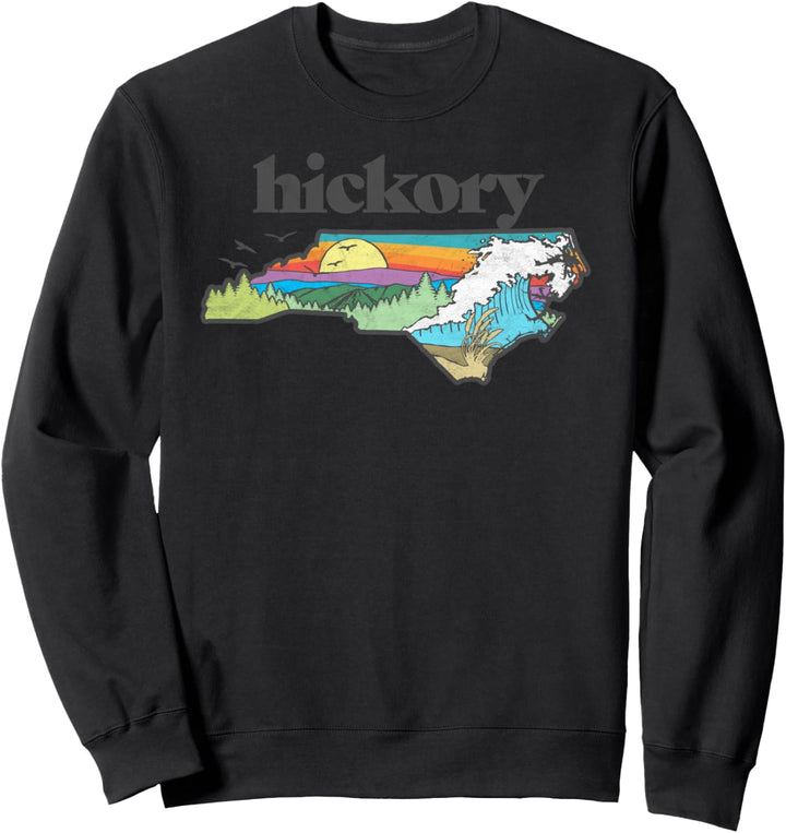 Hickory North Carolina Outdoors Retro Nature Sweatshirt