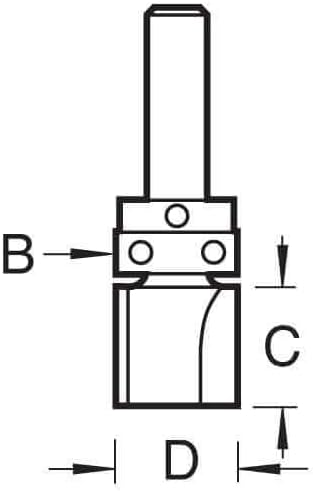 Trend Profiler 19,1mm Durchmesser x 50mm Schnitt, nur zum Fälzen und Besäumen von Kanten, C166X12MMT