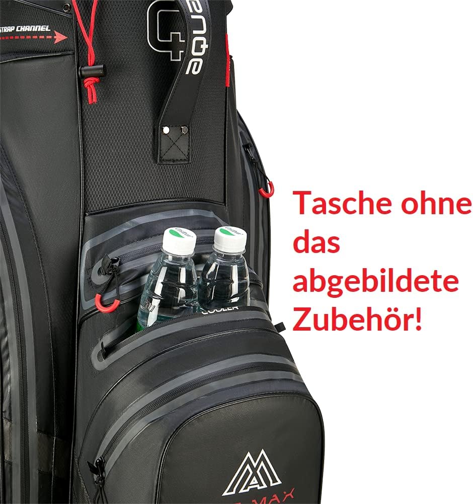 Big Max Aqua Silencio 4 Cartbag - Wasserabweisende Golftasche Schwarz, Schwarz