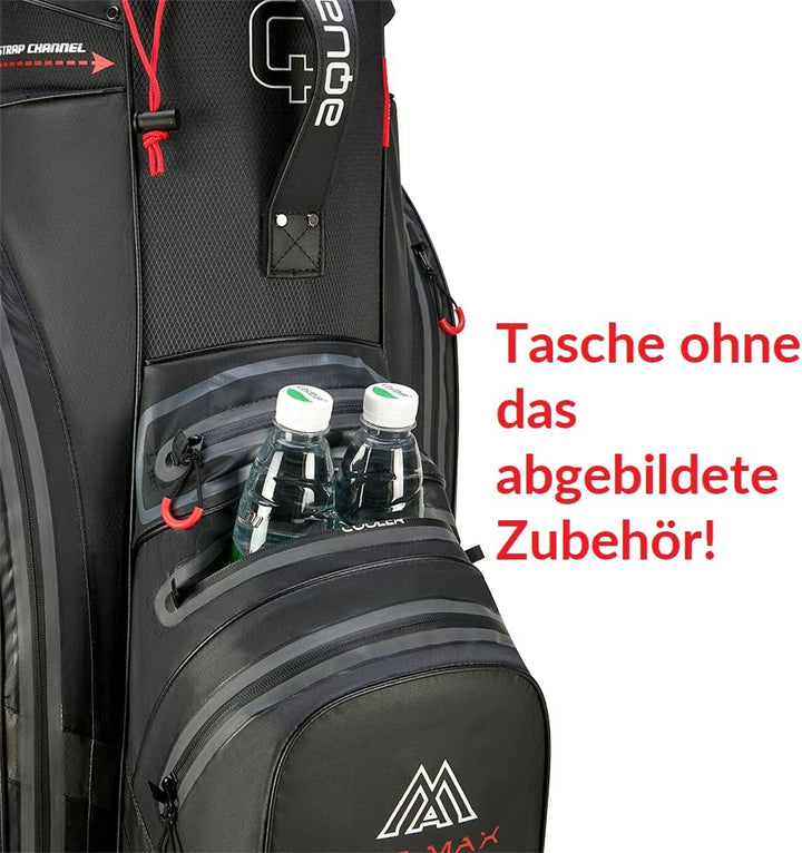 Big Max Aqua Silencio 4 Cartbag - Wasserabweisende Golftasche Schwarz, Schwarz