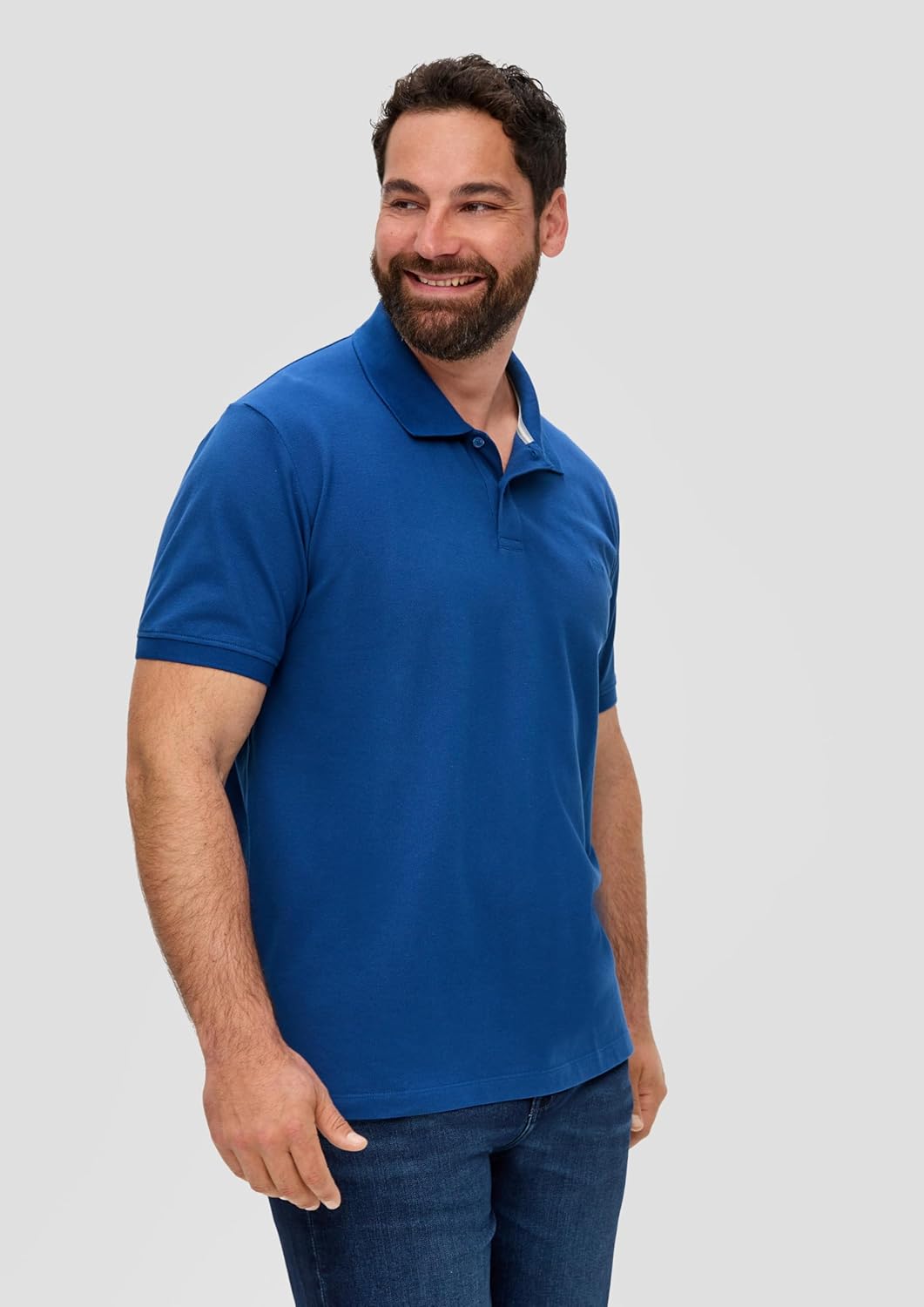 s.Oliver Poloshirt aus Reiner Baumwolle M Blau, M Blau