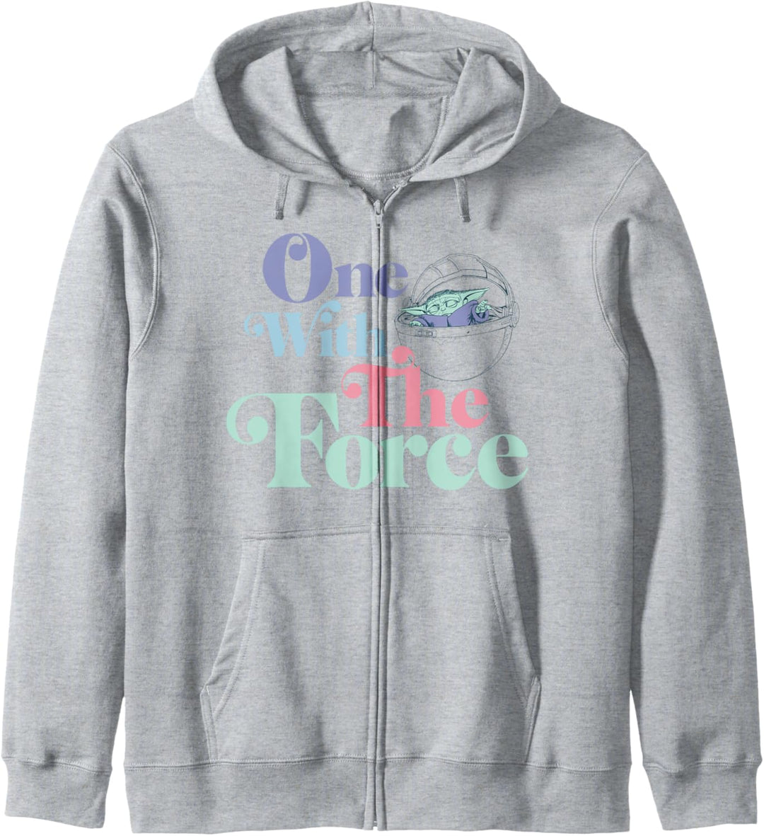 Star Wars Mandalorian The Child Pastel One With The Force Kapuzenjacke